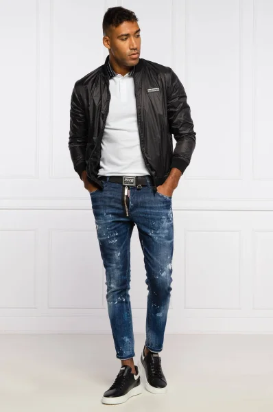 Polo | Slim Fit | pique Versace Jeans Couture 	alb	