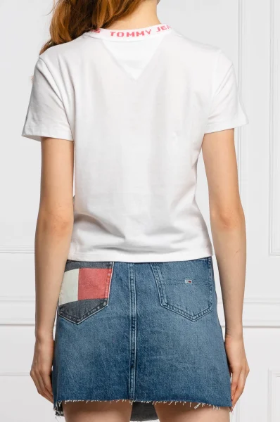 Tricou BRANDED | Cropped Fit Tommy Jeans 	alb	