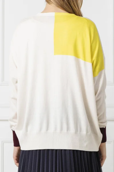 de mătase pulover CONCA | Regular Fit MAX&Co. 	alb	