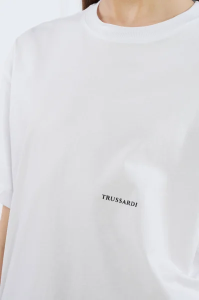 Tricou | Loose fit Trussardi 	alb	