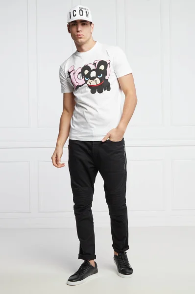 Tricou Icon Hilde C. | cool fit Dsquared2 	alb	