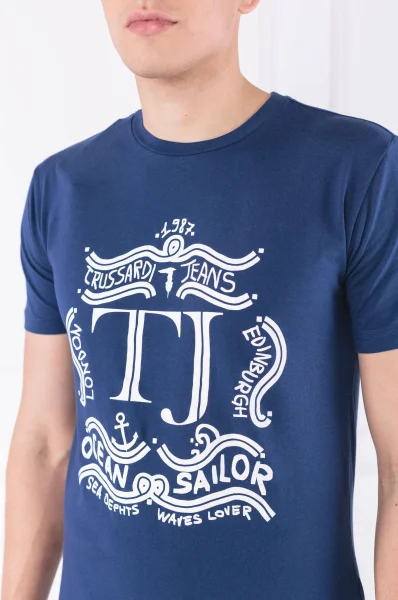 tricou | Regular Fit Trussardi 	albastru	
