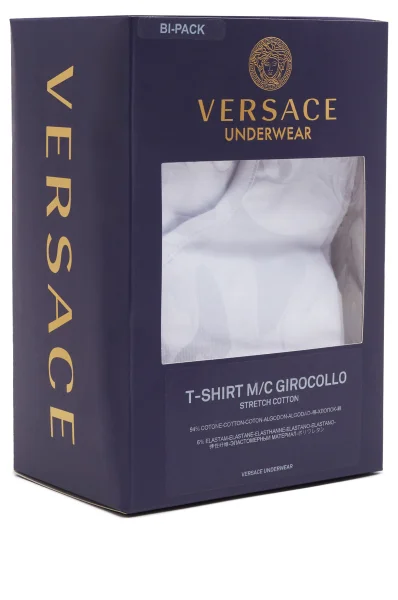 Tricou 2-pack | Slim Fit Versace 	alb	