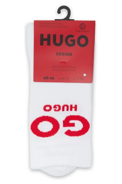 Șosete QS RIB SLOGAN CC Hugo Bodywear 	alb	