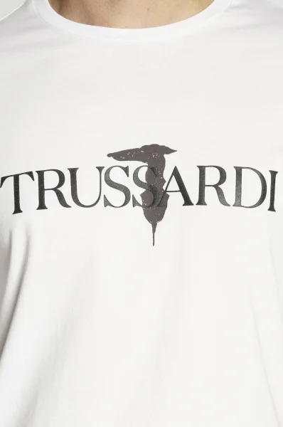 Tricou | Regular Fit Trussardi 	alb	