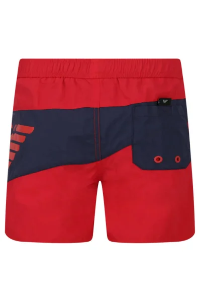 Pantaloni scurți | Regular Fit Emporio Armani 	roșu	