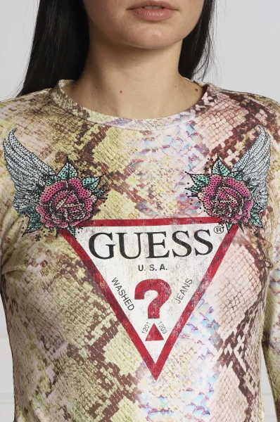 Body LS GUESS LOGO SNAKE | Slim Fit GUESS 	multicolor	