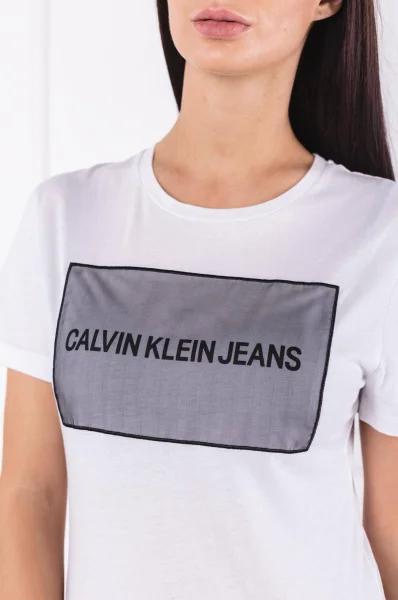 tricou INSTITUTIONAL | Slim Fit CALVIN KLEIN JEANS 	alb	