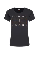 tricou METALLIC LOGO | Regular Fit Tommy Jeans 	negru	