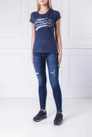tricou HIGH FLYERS EMBOSSED ENTRY TEE | Regular Fit Superdry 	bluemarin	