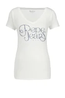 tricou PEPA | Slim Fit Pepe Jeans London 	crem	