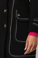 palton | z dodatkiem wełny Elisabetta Franchi 	negru	