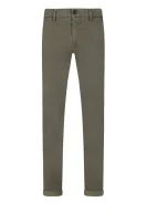 Spodnie chino Schino | Slim Fit BOSS ORANGE 	verde	