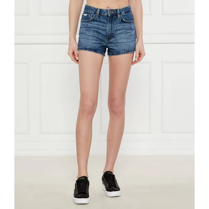 Guess Jeans De blugi pantaloni scurți | Regular Fit | cu adaos de in