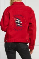 geacă jeansowa 90s | Loose fit | denim Tommy Jeans 	roșu	