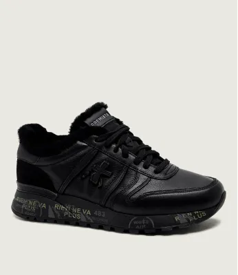 Teniși din piele Lander Premiata | 	negru shearling cu adaos de lână LANDER