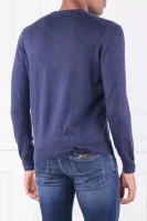 pulover | Regular Fit | z dodatkiem jedwabiu Hackett London 	bluemarin	