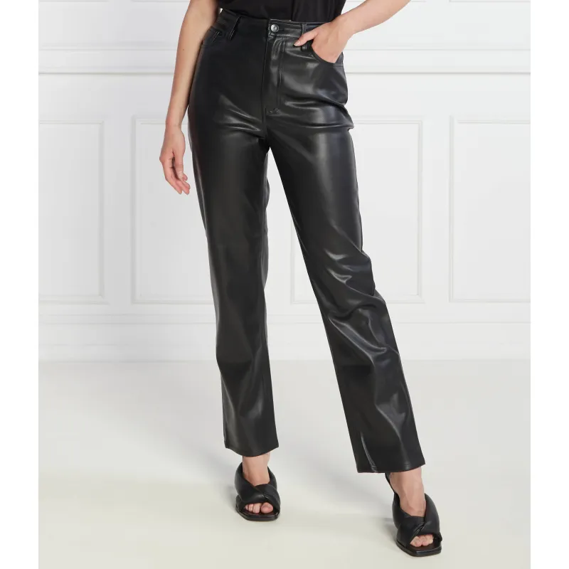 Tommy Jeans Pantaloni TJW JULIE PLEATHER | Straight fit | high rise
