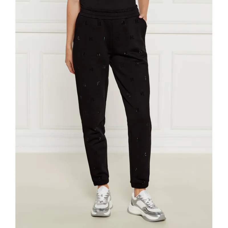 Karl Lagerfeld Pantaloni de trening Rhinestone | Regular Fit