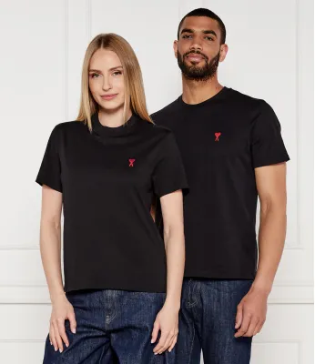 Tricou AMI Paris | 	negru Classic fit BFUTS035 724