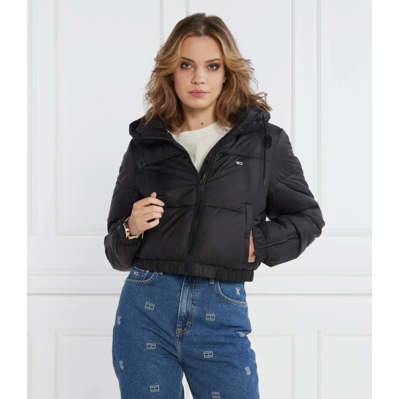 Tommy Jeans Geacă TJW CRP HOODED PUFFER | Cropped Fit