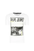 Tricou CRISPIN | Regular Fit Pepe Jeans London 	alb	